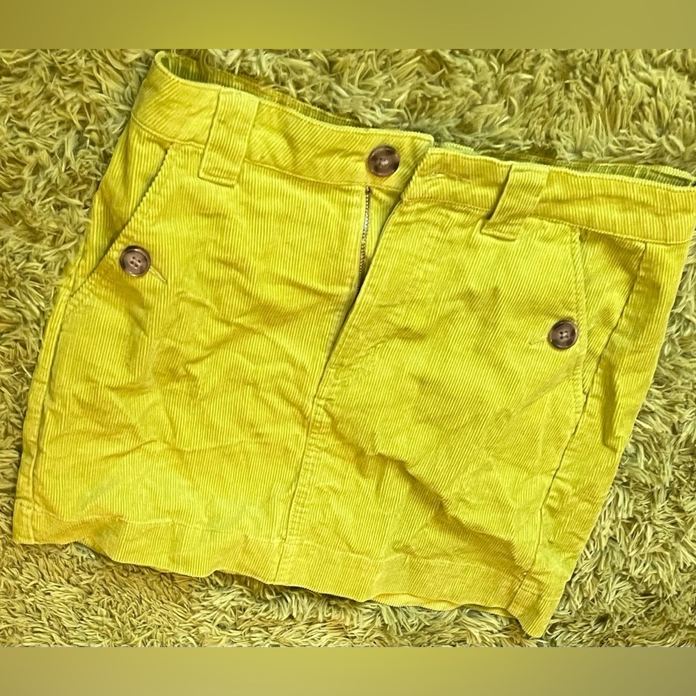 lime green cordoroy skirt, worn once